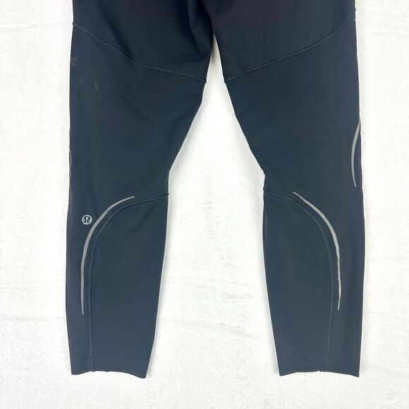 Lululemon Base Pace High Rise Reflective Tight Legging Size 8 25" Black Nulu - Picture 5 of 6